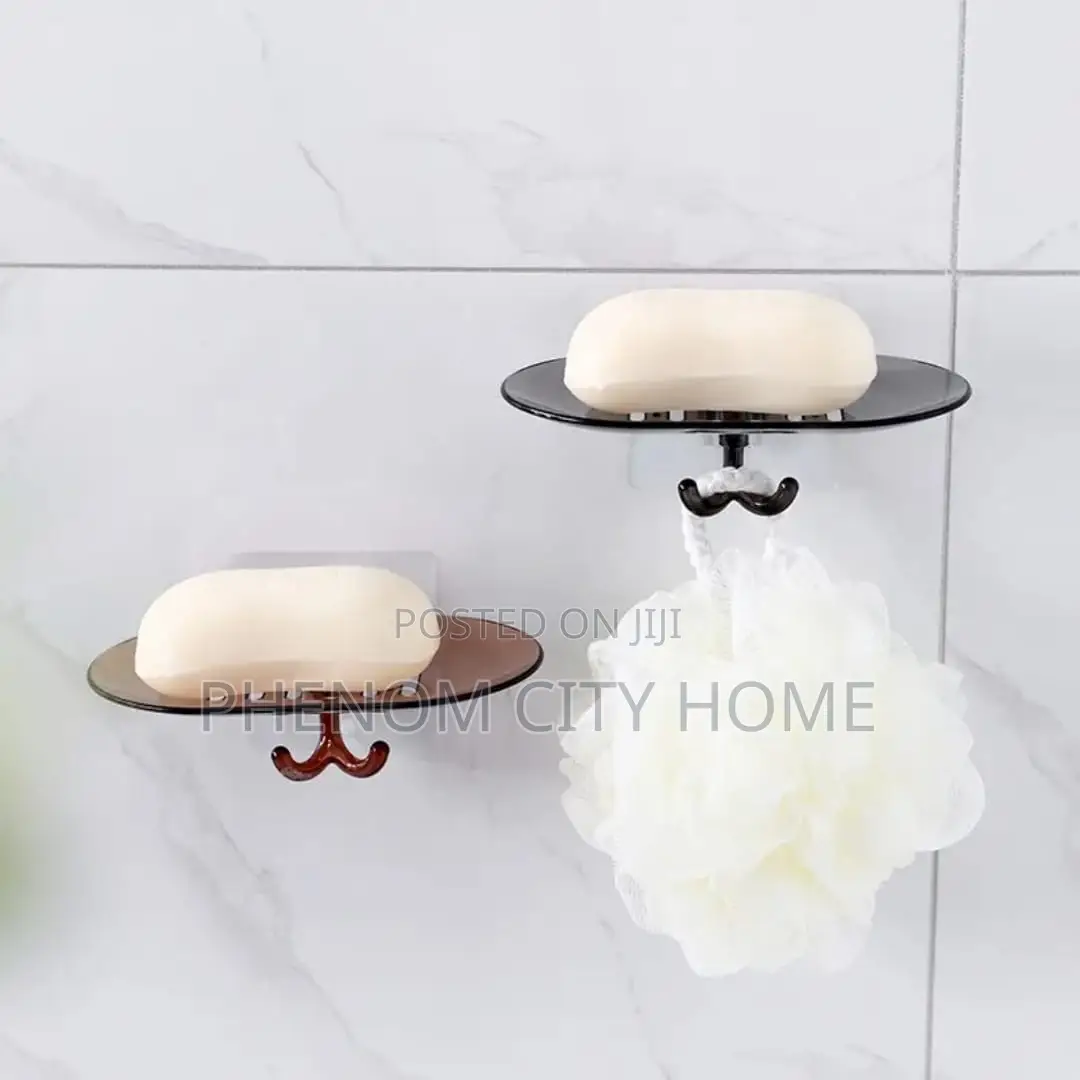 Acrylic Wall Soap Holder With Hooks