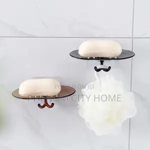 Acrylic Wall Soap Holder With Hooks