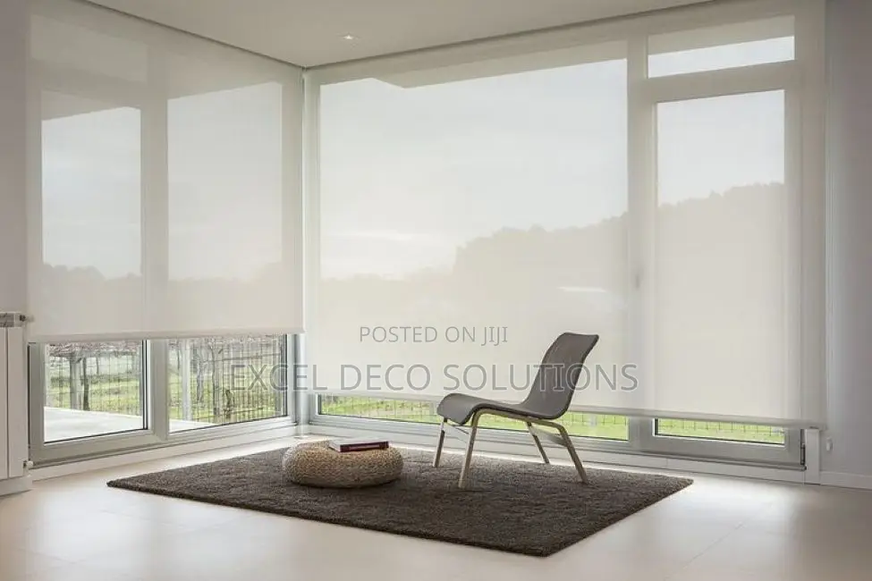Sun Filtering Window Blinds Sunscreen Roll Ups
