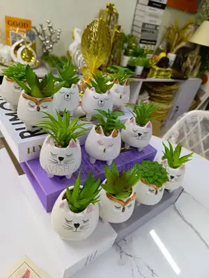 Cute Vases With Artificial Succulents Small Flower