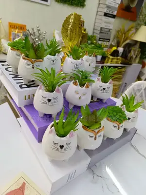 Cute Vases With Artificial Succulents Small Flower