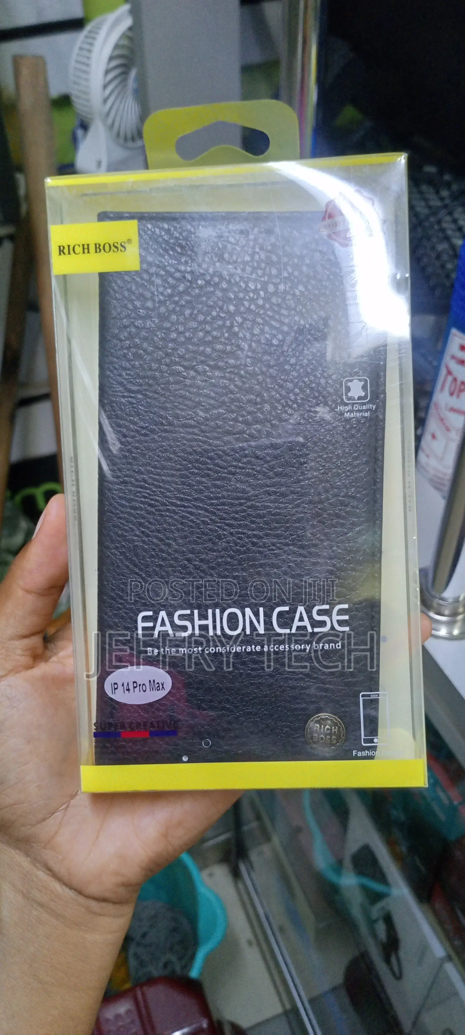 Genuine Leather Wallet iPhone 14 Pro Max Magnetic Flip Cover
