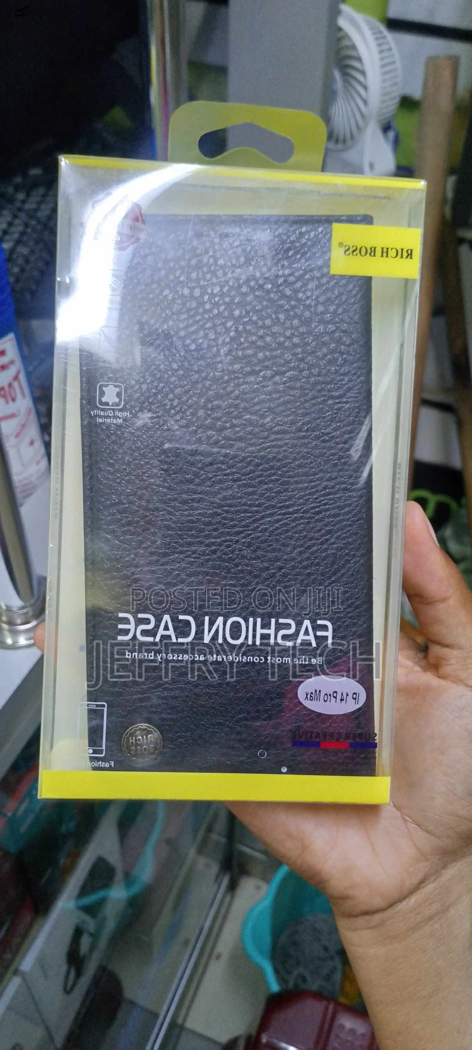 Genuine Leather Wallet iPhone 14 Pro Max Magnetic Flip Cover