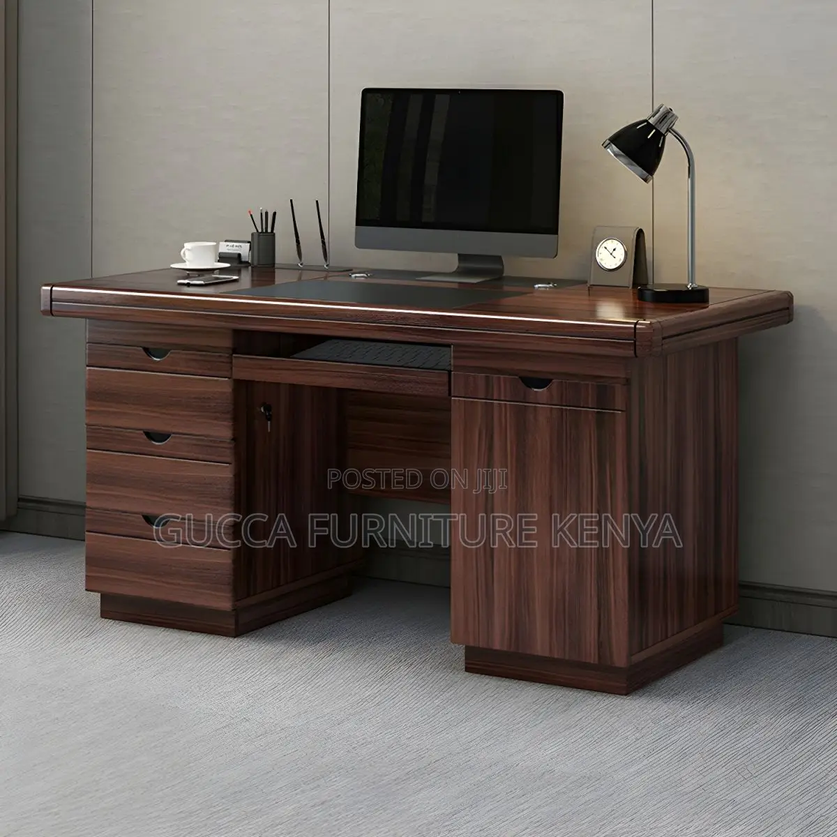 Office Tables:120cm Classic Writing Desk With Elegant Curves