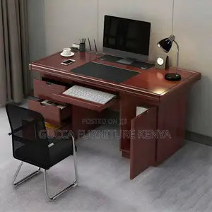 Office Tables:120cm Classic Writing Desk With Elegant Curves