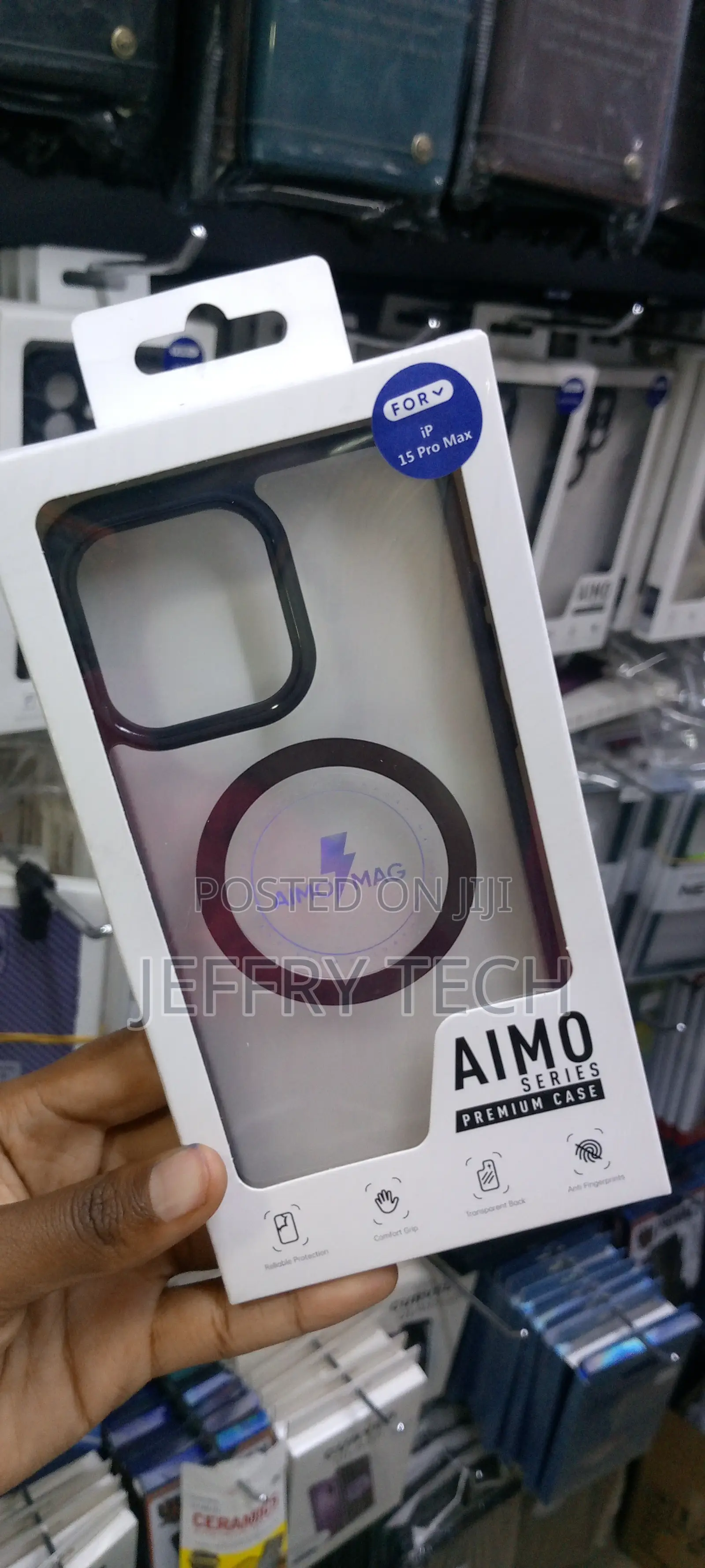 Aimo Series Magsafe Case for Apple iPhone 15 Pro Max-Clear