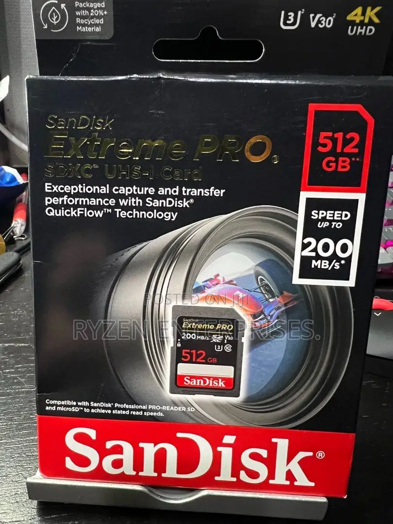 Sandisk Extreme Pro 512gb Sd Card Up to 200mb/S - 512gb