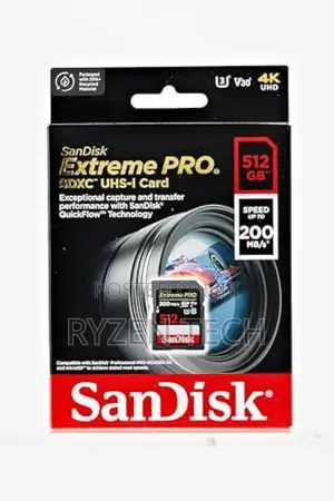 Sandisk Extreme Pro 512gb Sd Card Up to 200mb/S - 512gb