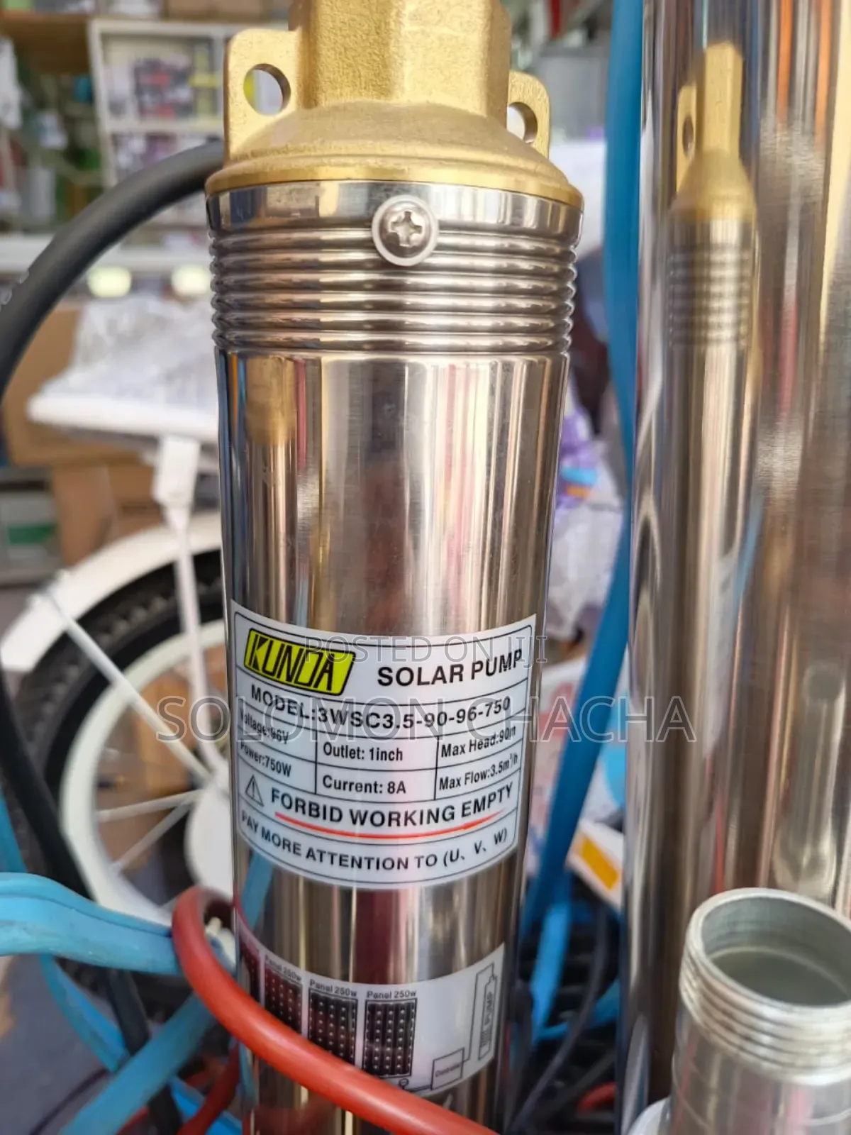 Kunda 90m Head 96v 750w Solar Submersible Pump Best Brand