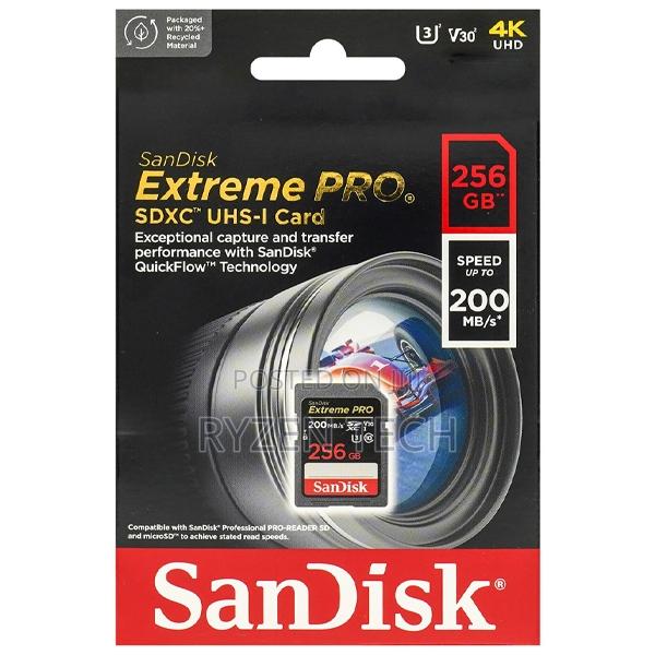 Sandisk Extreme Pro 256gb Sd Card Up to 200mb/S - 256gb