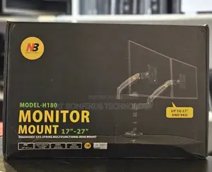 Ergonomic Dual Arms Monitor Mount
Up to 27” Monitor