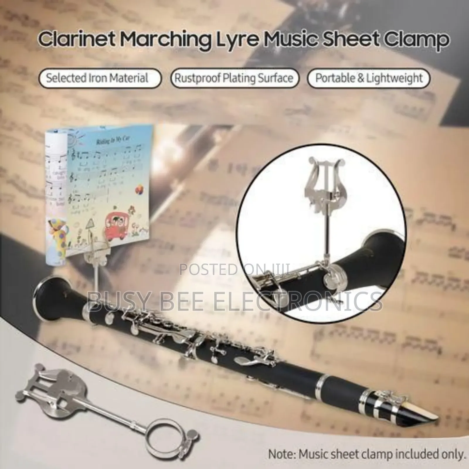 Clarinet Marching Lyre Portable Music Stand Music Sheet