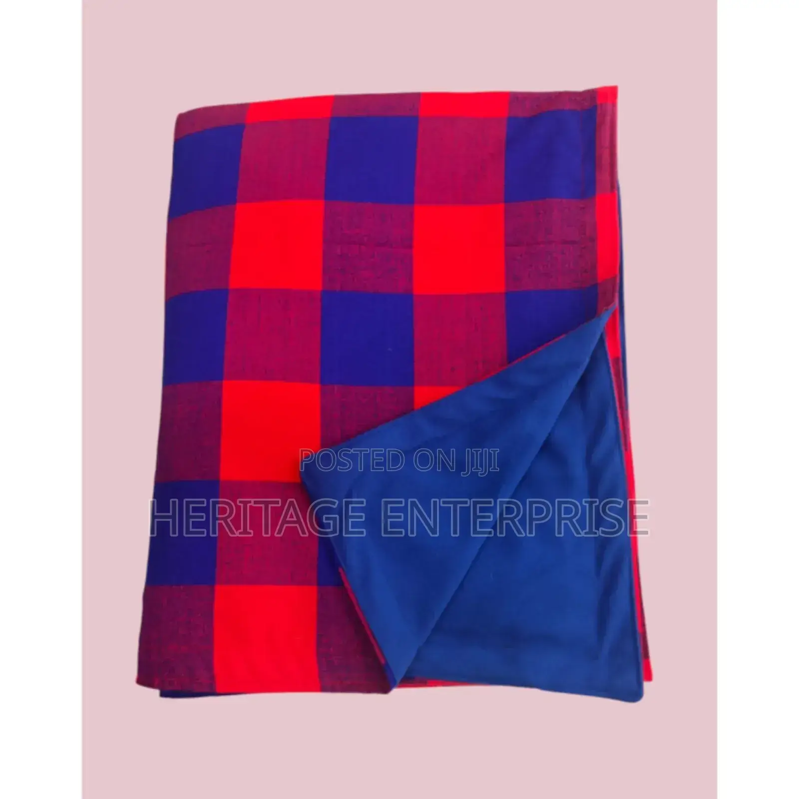 Maasai Royal Blue Fleece Blanket
