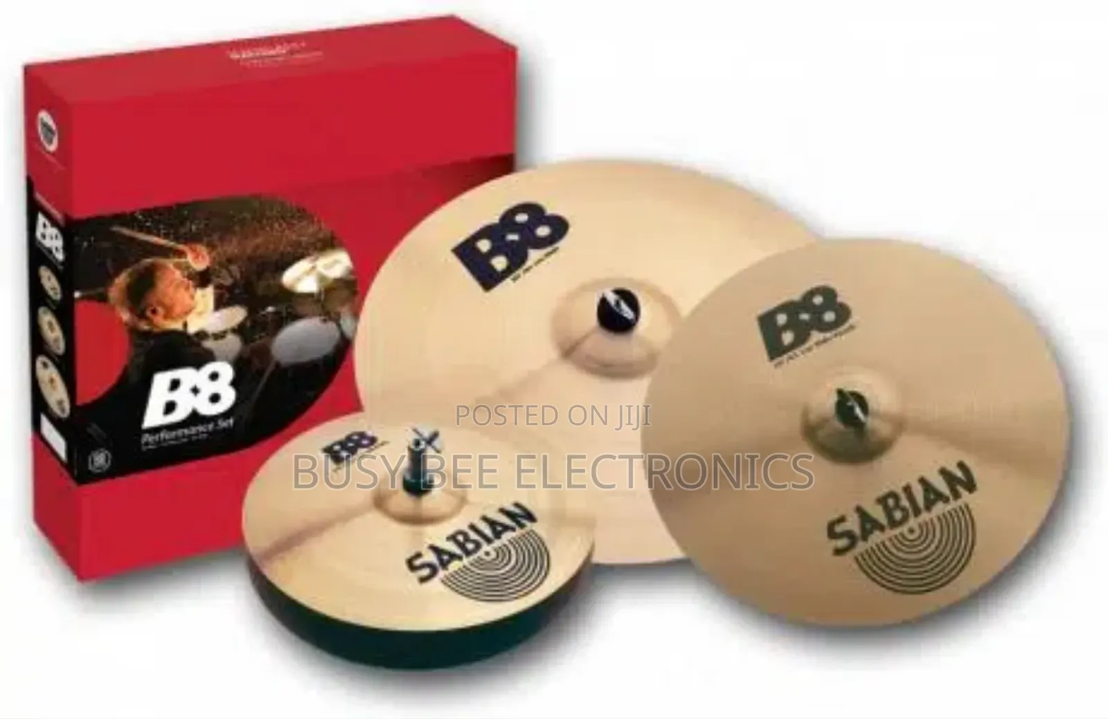 Sabian B8 Performance Cymbal Set – 14′′ Hh, 16′′ Crash/Ride