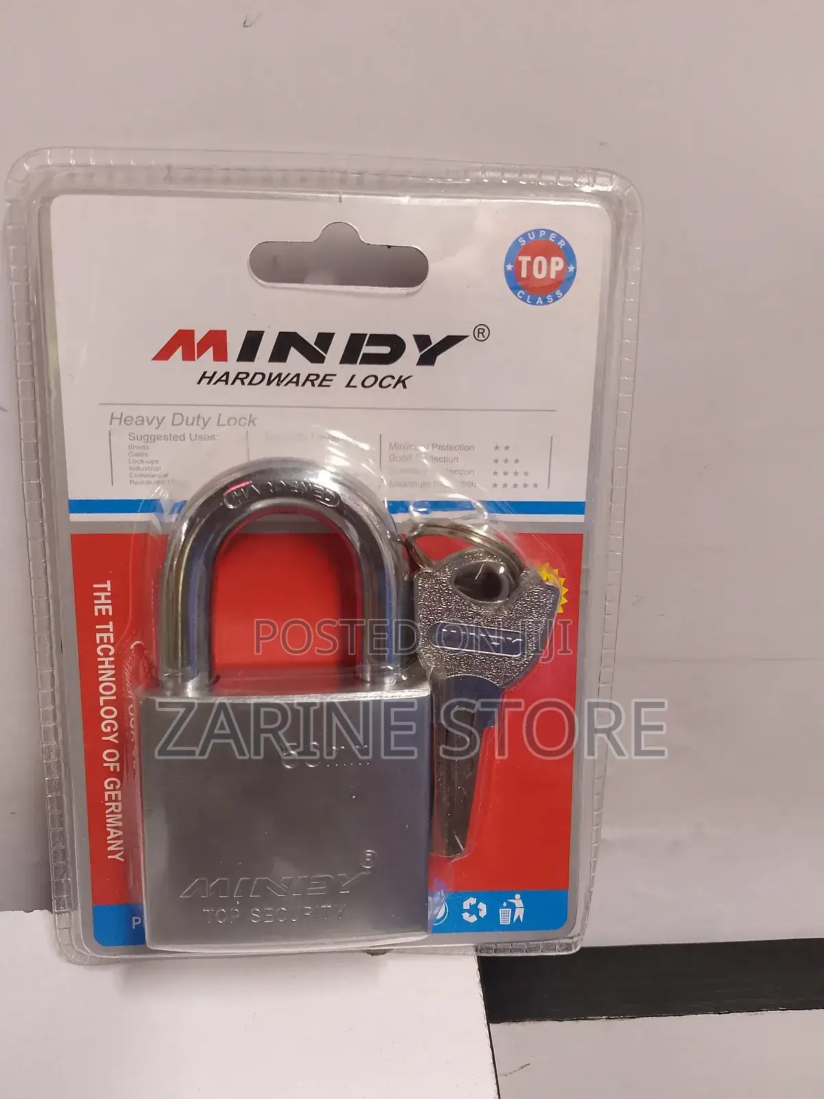 Mindy Hardened Stainless Steel 50mm Padlock, Strong Sackle