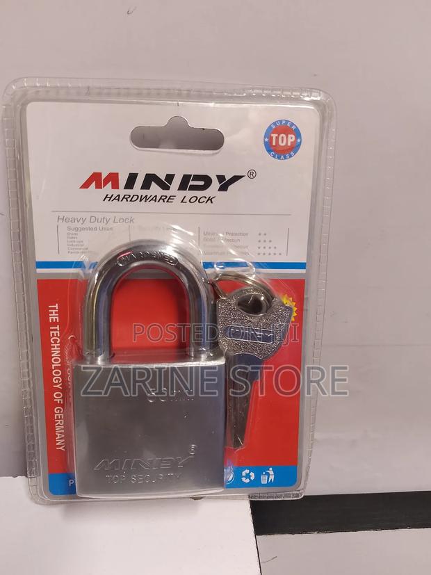Mindy Hardened Stainless Steel 50mm Padlock, Strong Sackle