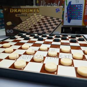Large Size Draught/Checkers Magnetic Board Game - thumbnail 2