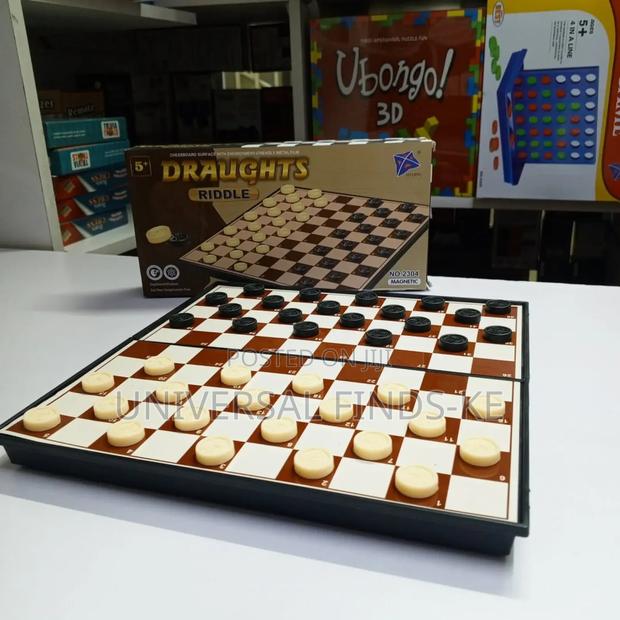 Foldable Draughts/Checkers Board Game_magnetic