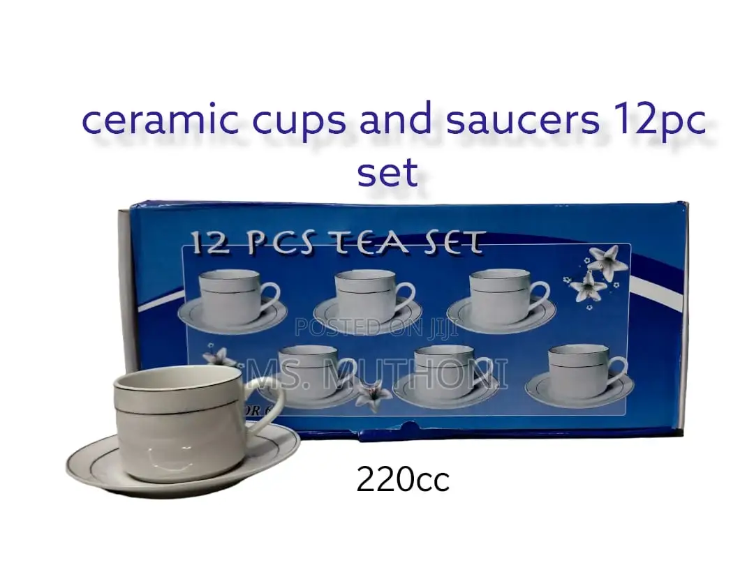 GGK Kaulo (Ceramic) Cup N Saucer a Set of 6 Cups 6 Saucers