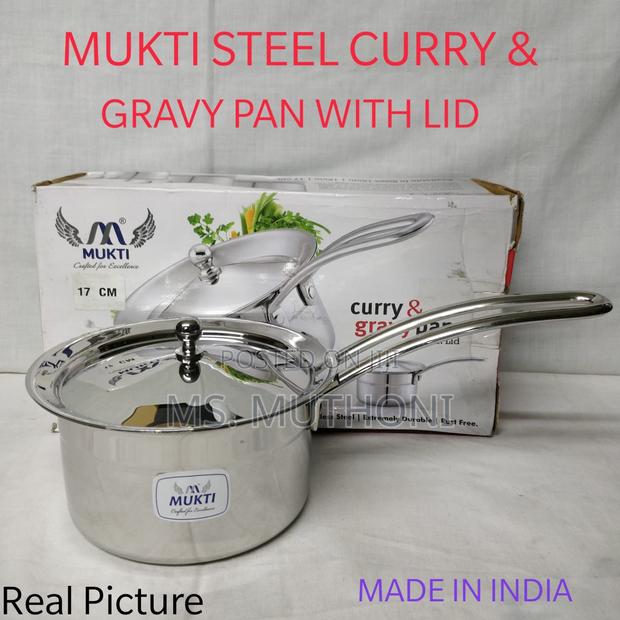 Stainless Steel Curry Gravy Pan With Lid - main view