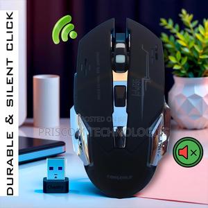 T-wolf Q13 Wireless Rechargeable Black Gaming Mouse - main view
