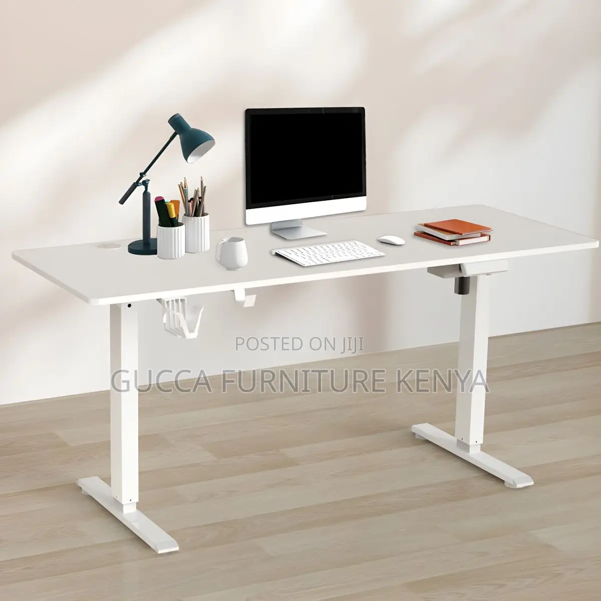 Office Tables:120cm Electric Desk Wood Top for Office Use