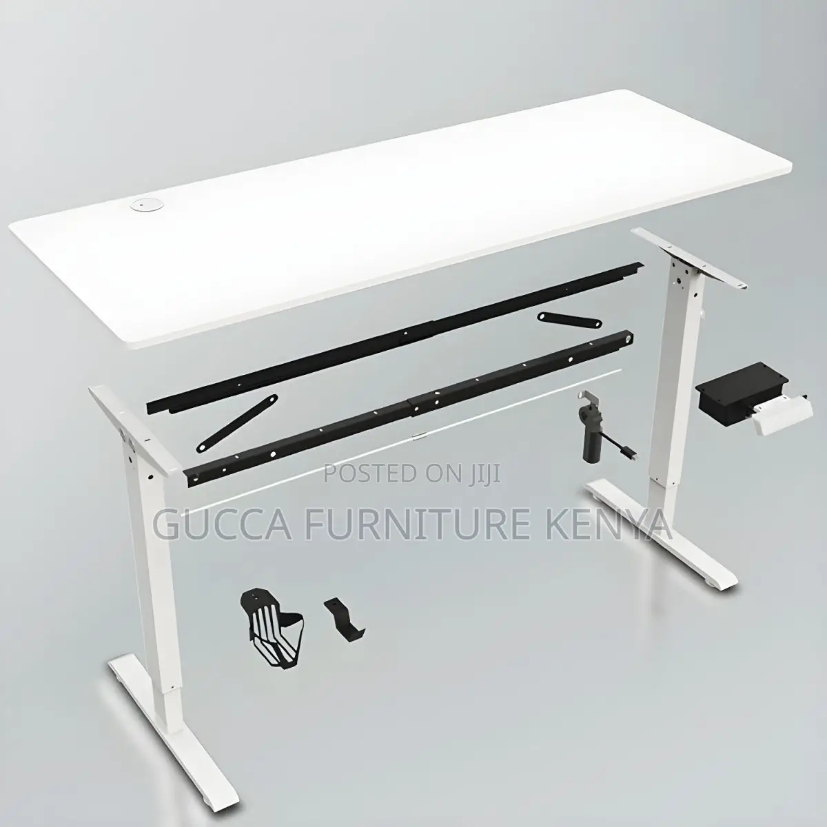 Office Tables:120cm Electric Desk Wood Top for Office Use