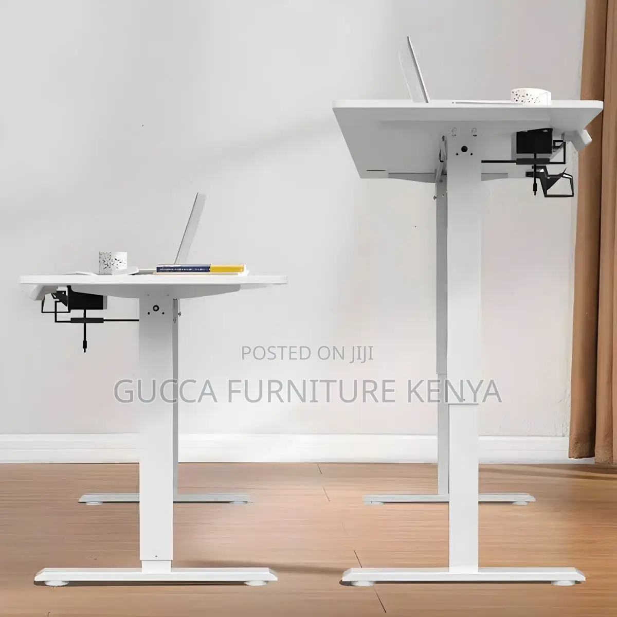 Office Tables:120cm Electric Desk Wood Top for Office Use