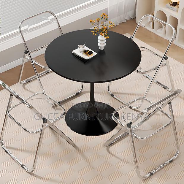 Dining Tables: Office Scratch-Durable Round Dining Table - main view