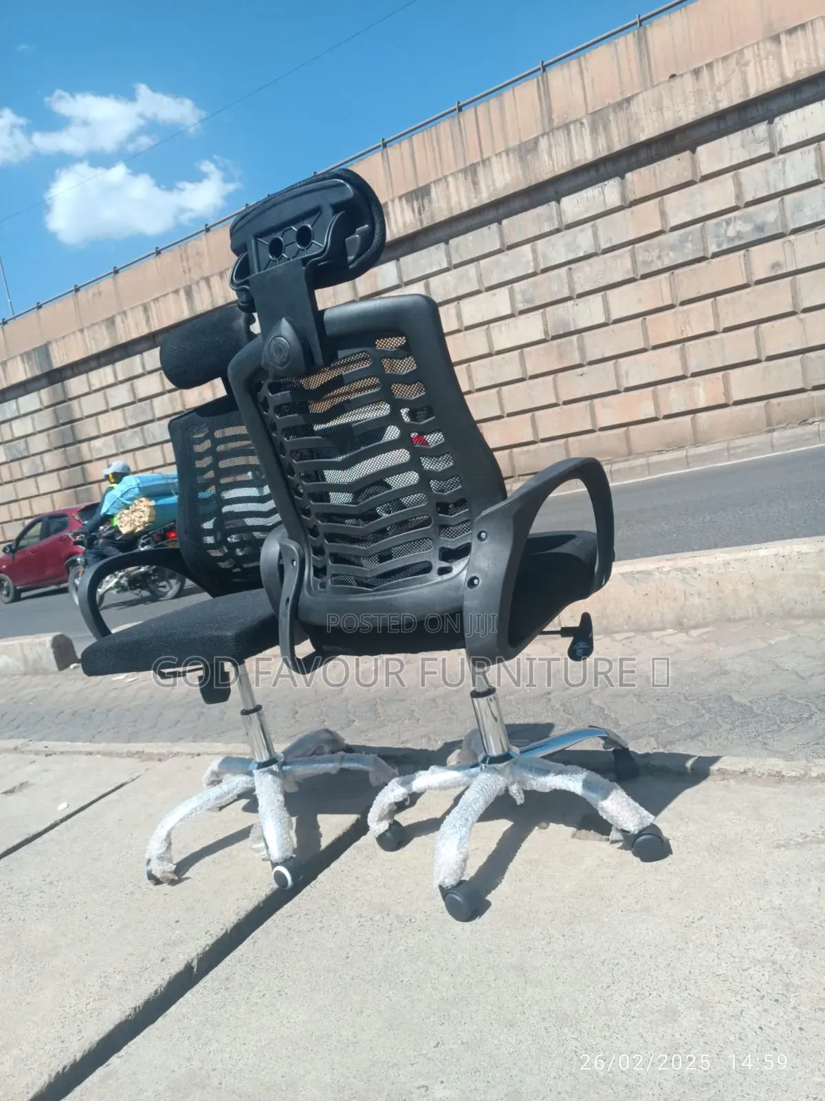 Black Unique Office Chair With Headrest Vx4nj