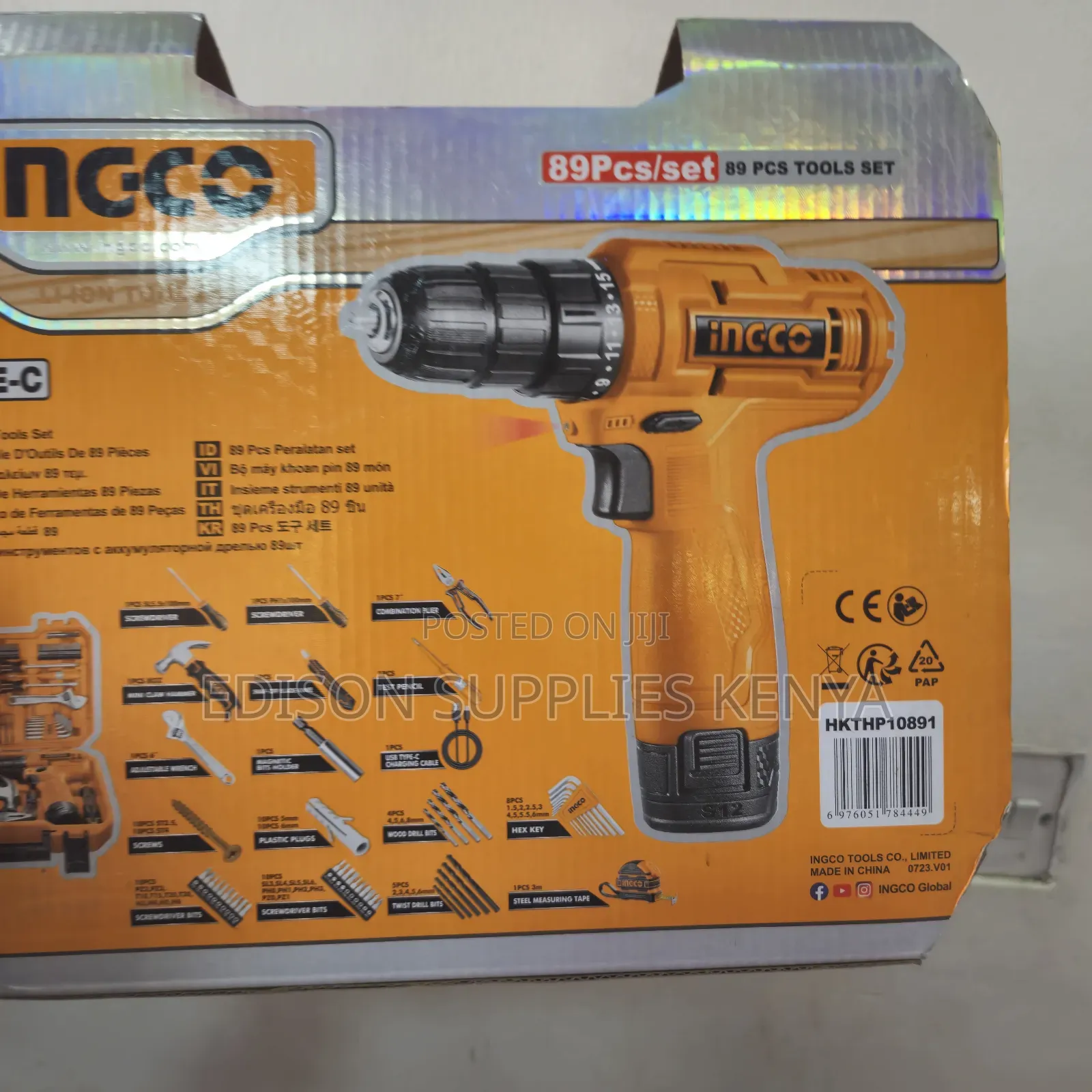 Ingco 89pcs Tools Set Cordless Drill Tools Set Hkthp10891