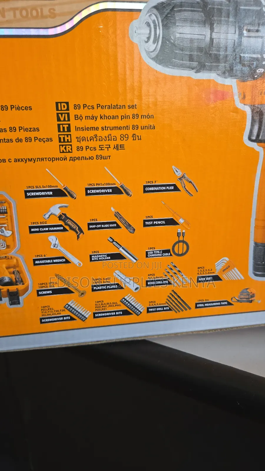 Ingco 89pcs Tools Set Cordless Drill Tools Set Hkthp10891