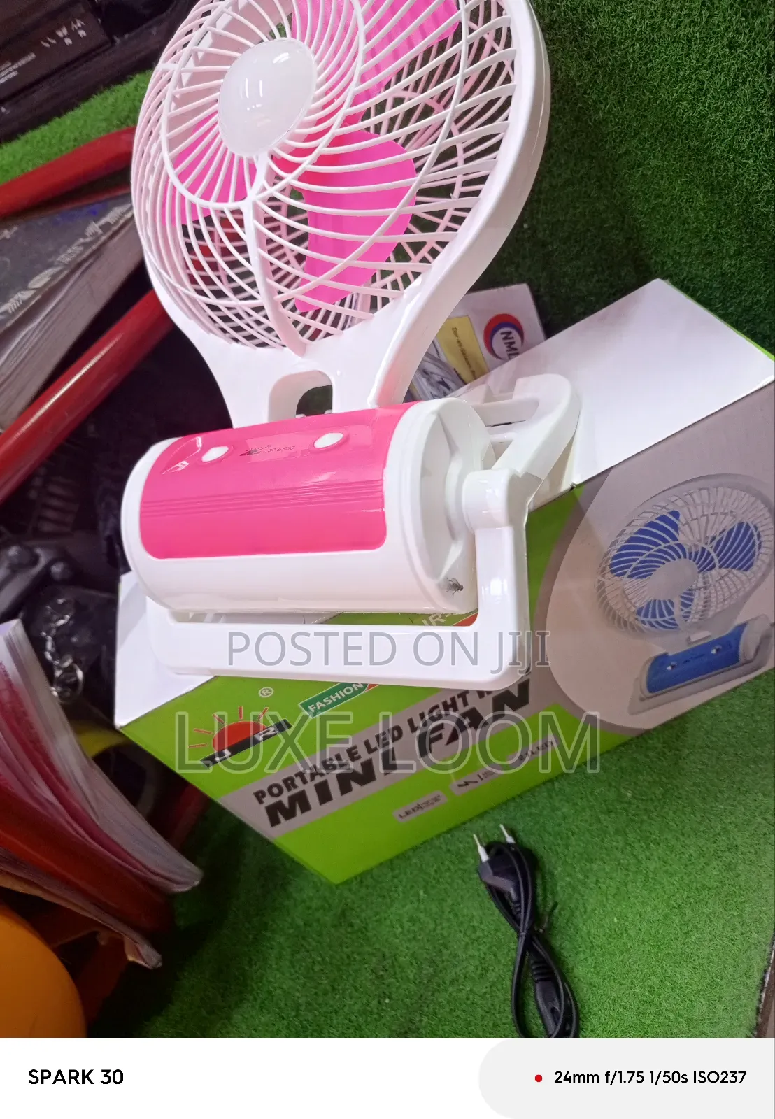 Portable Led Light With Mini Fan/Rechargeable Fan