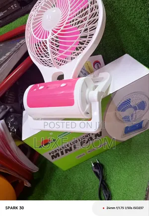 Portable Led Light With Mini Fan/Rechargeable Fan