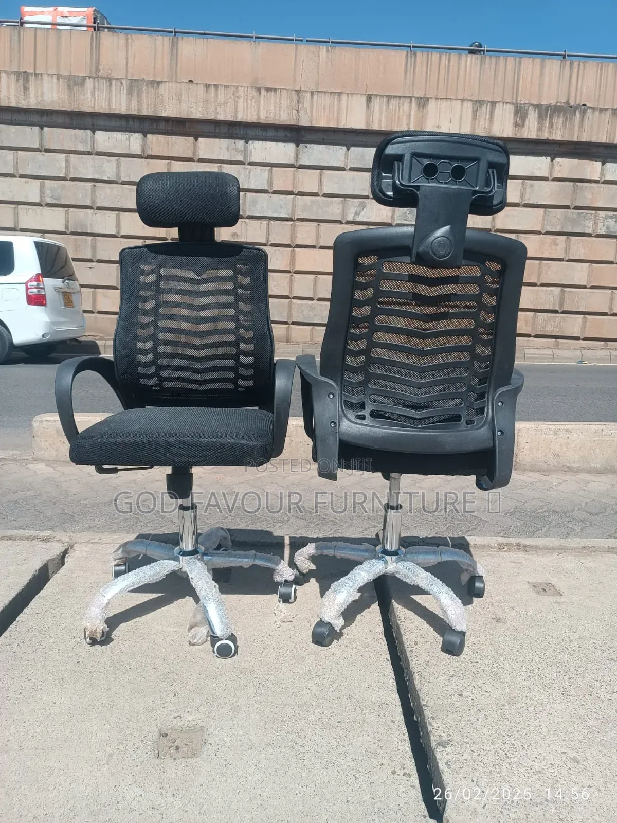 Vintage Ergonomic Office Chair With Headrest Bg4rf