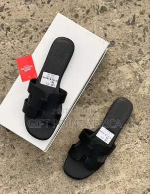 Black Hermes Sandal for Women