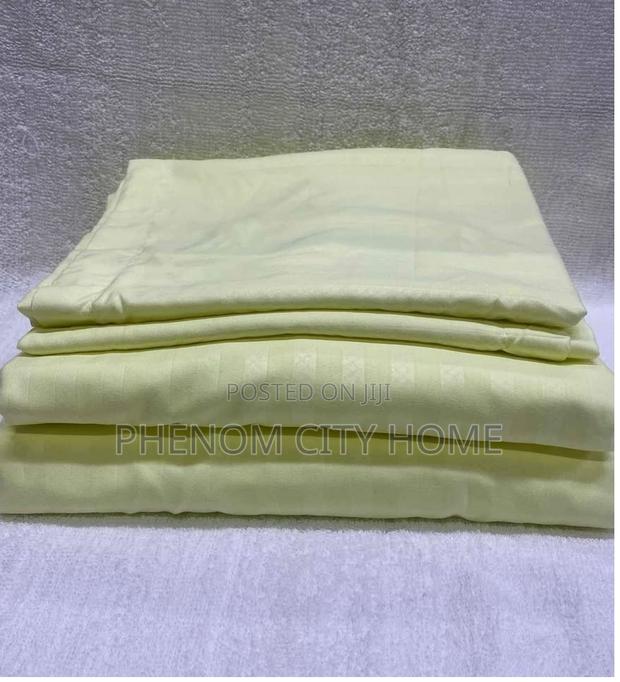 Cream New Striped Besheet Set