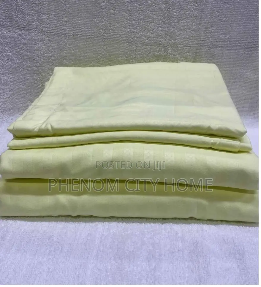 Cream New Striped Besheet Set