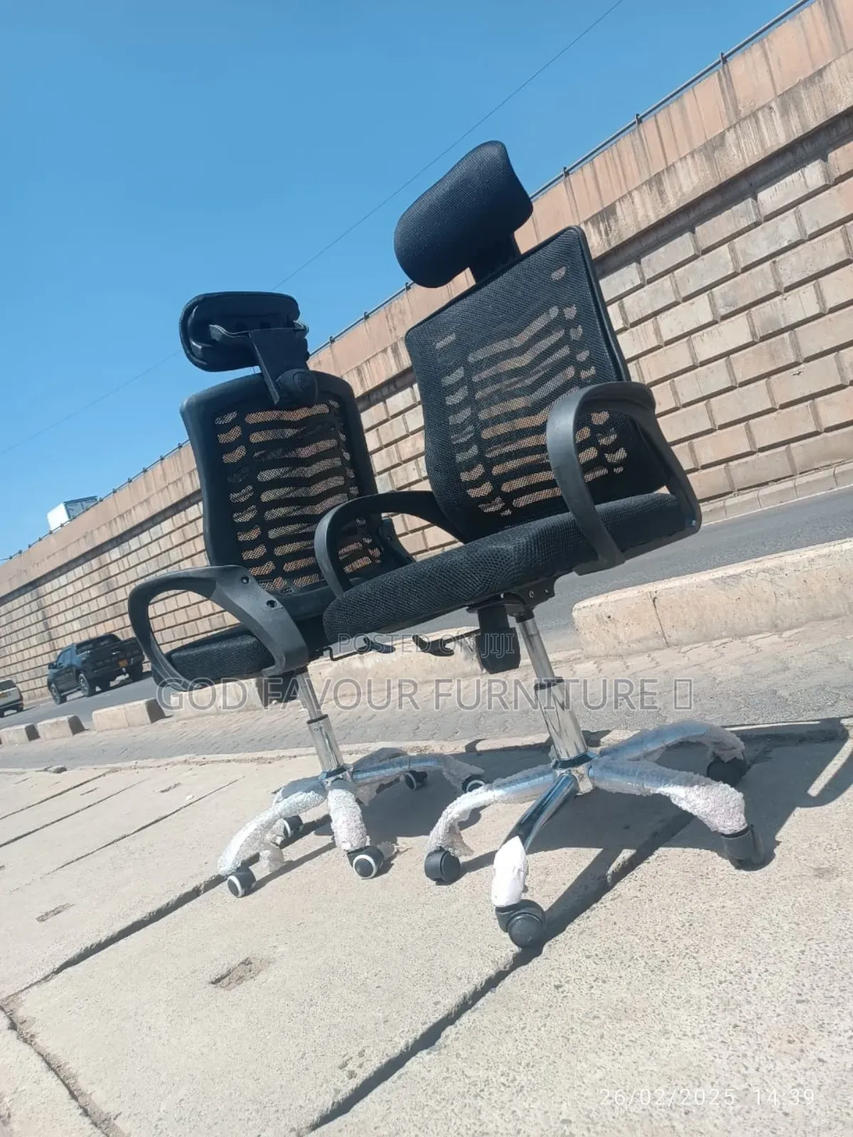 Black Office Chair With Headrest Ergonomic Mesh Jr2zg