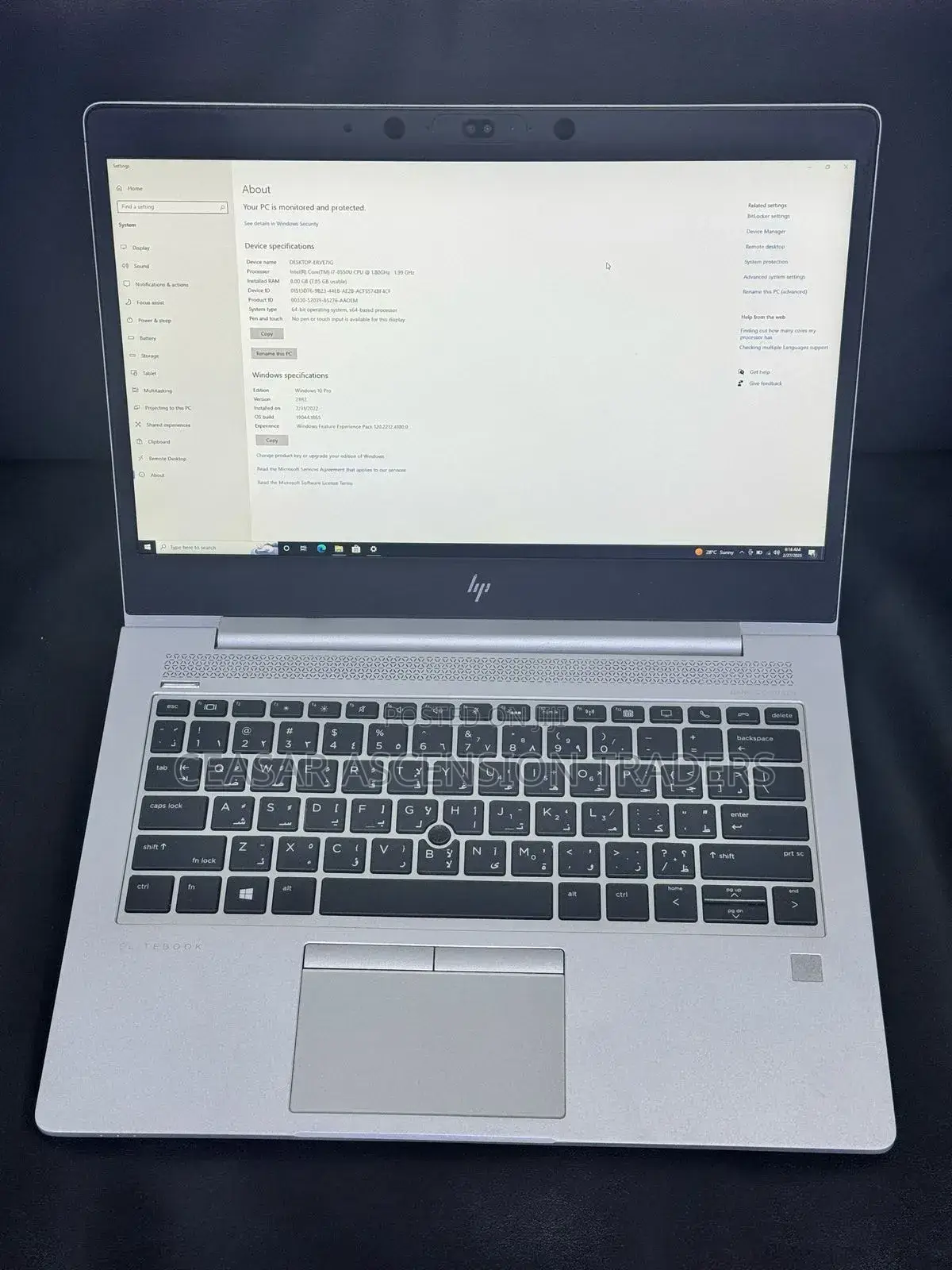 Laptop HP EliteBook 830 G5 8GB Intel Core i7 SSD 256GB