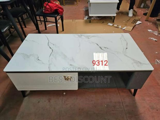 Glass White Coffee Table - thumbnail 2