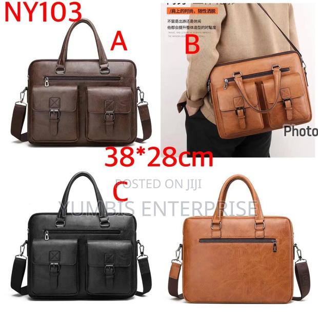Double Pocket Leather Laptop Bags at 1800
