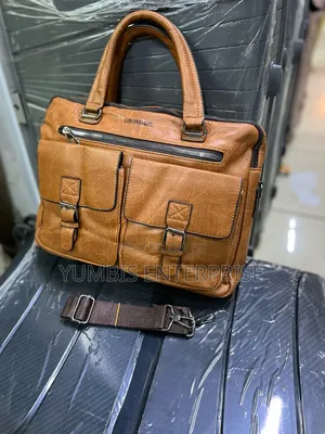 Double Pocket Leather Laptop Bags at 1800