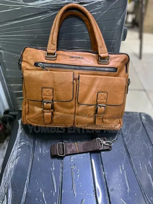 Light Brown Leather Men's Quality Laptop/Documents Bags