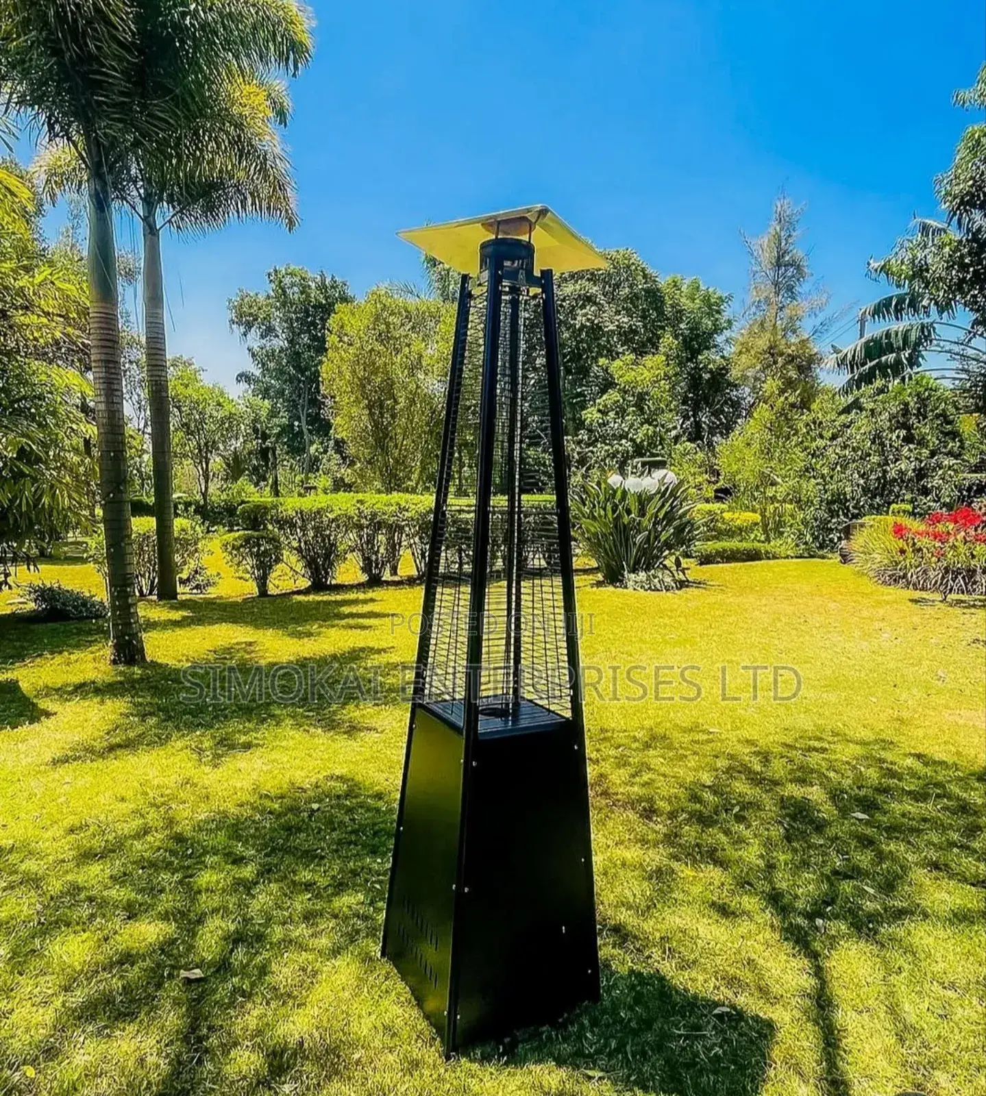 Pyramid Gas Patio Heater Black Powder Coated