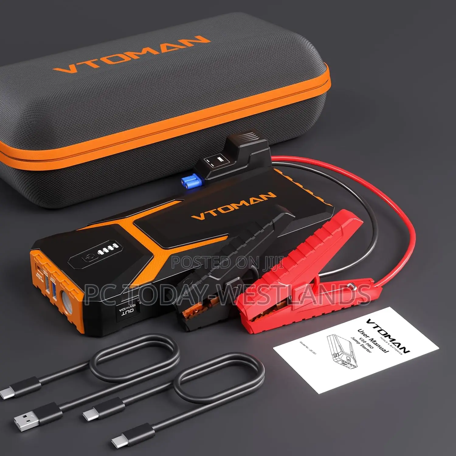 Vtoman V10 Pro 4500a Jump Starter, Portabe Car Starter