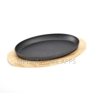 Sizzler Plate With a Wooden Base 28×17cm