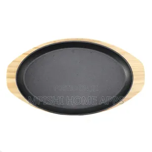 Sizzler Plate With a Wooden Base 28×17cm