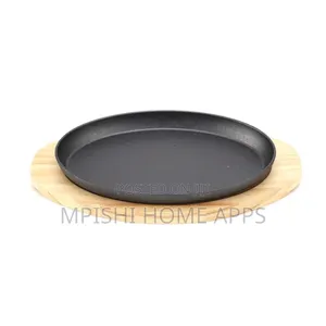 Sizzler Plate With a Wooden Base 28×17cm