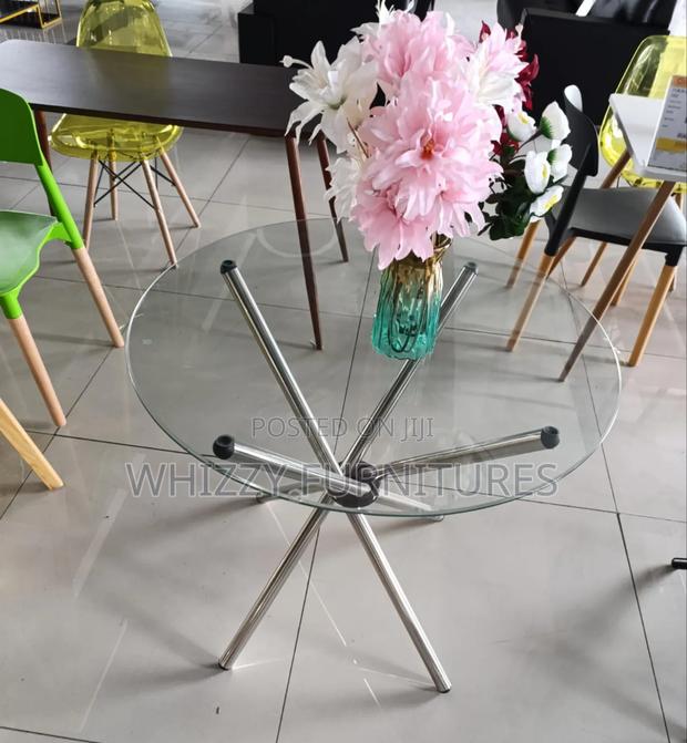 Clear Round Glass Table - main view